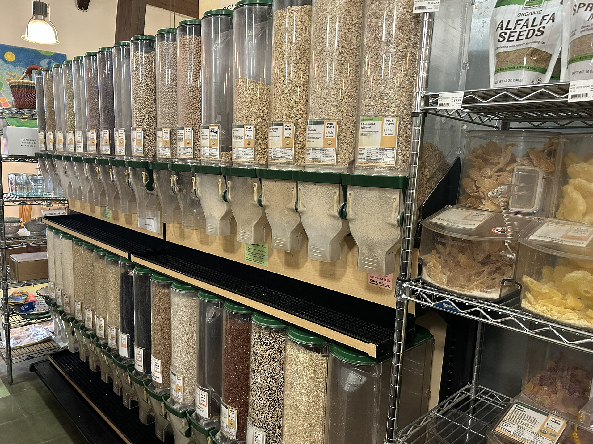 store interior: bulk food